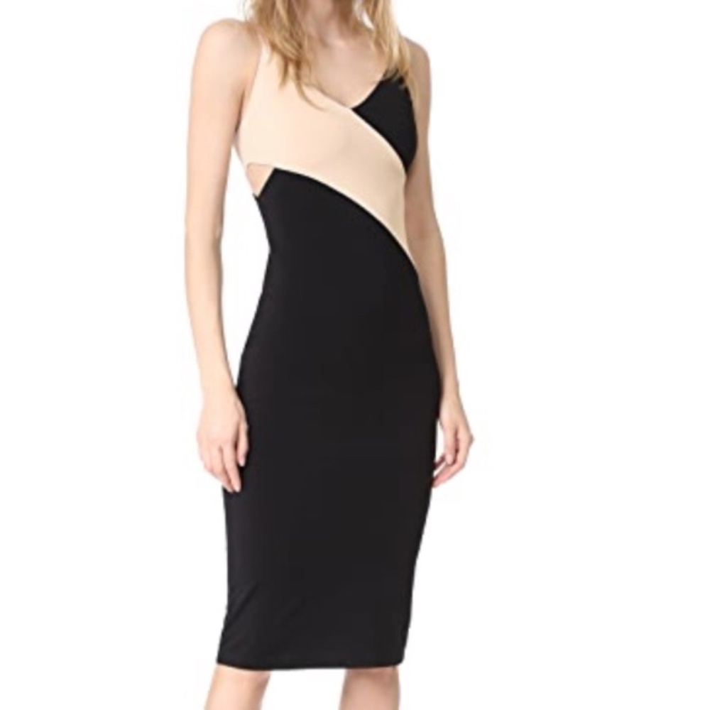 ALICE + OLIVIA Black Aurora Cut Out Dress Sz 4 EUC